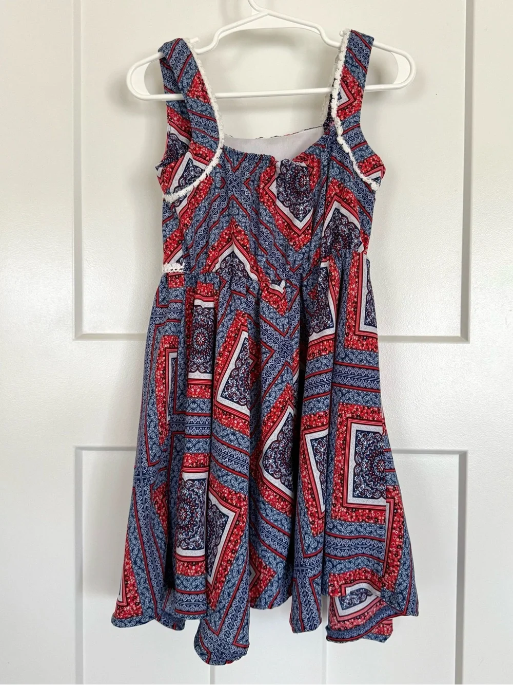 Sweet Heart Rose Girls Paisley Handkerchief Hem Dress Size 4T